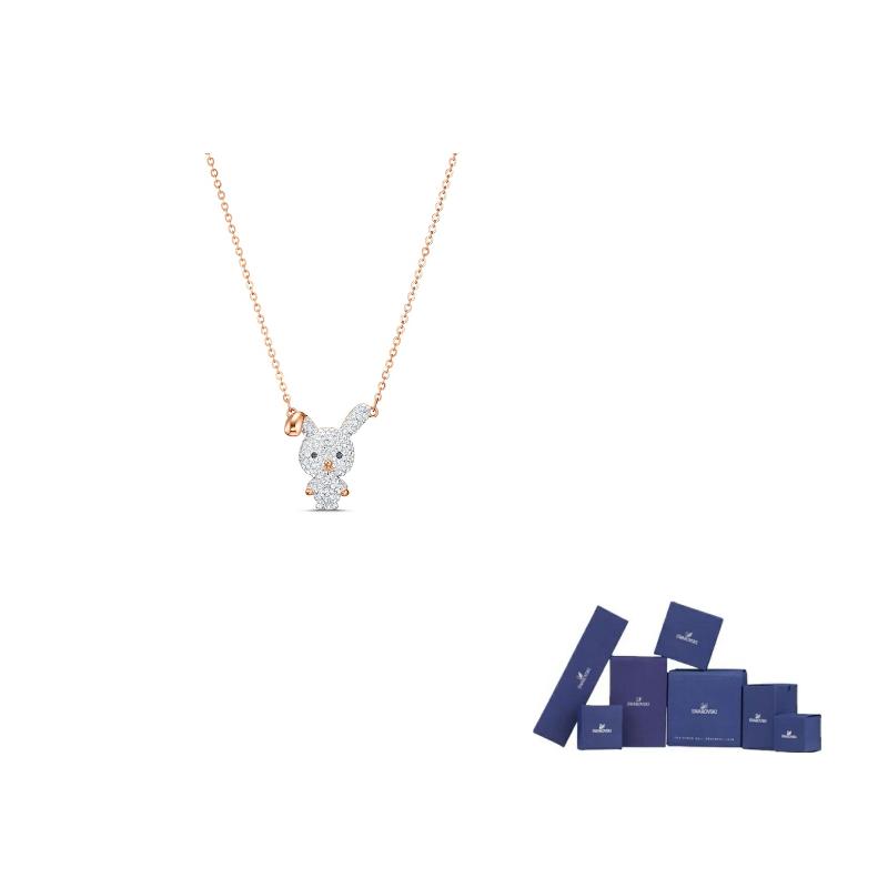 Swarovski Little Rose Gold tone Plated Necklaces Womens F-Original brand box