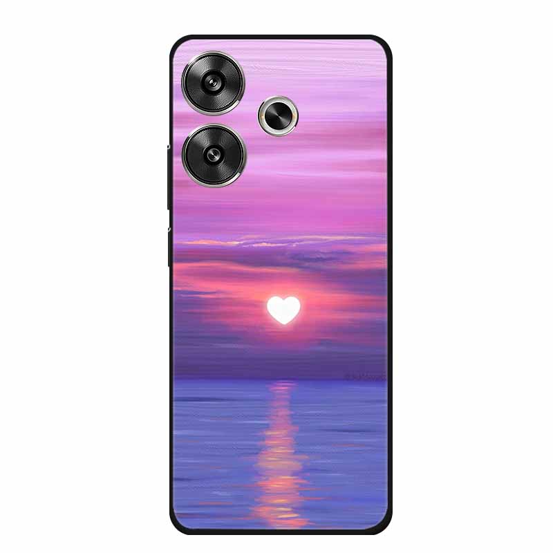 Phone Case For Xiaomi Poco M6 4G Back Cover Case Shockproof Black Silicone Soft Funda For Poco M6 Case PocoM6 M 6 6.79" Coque