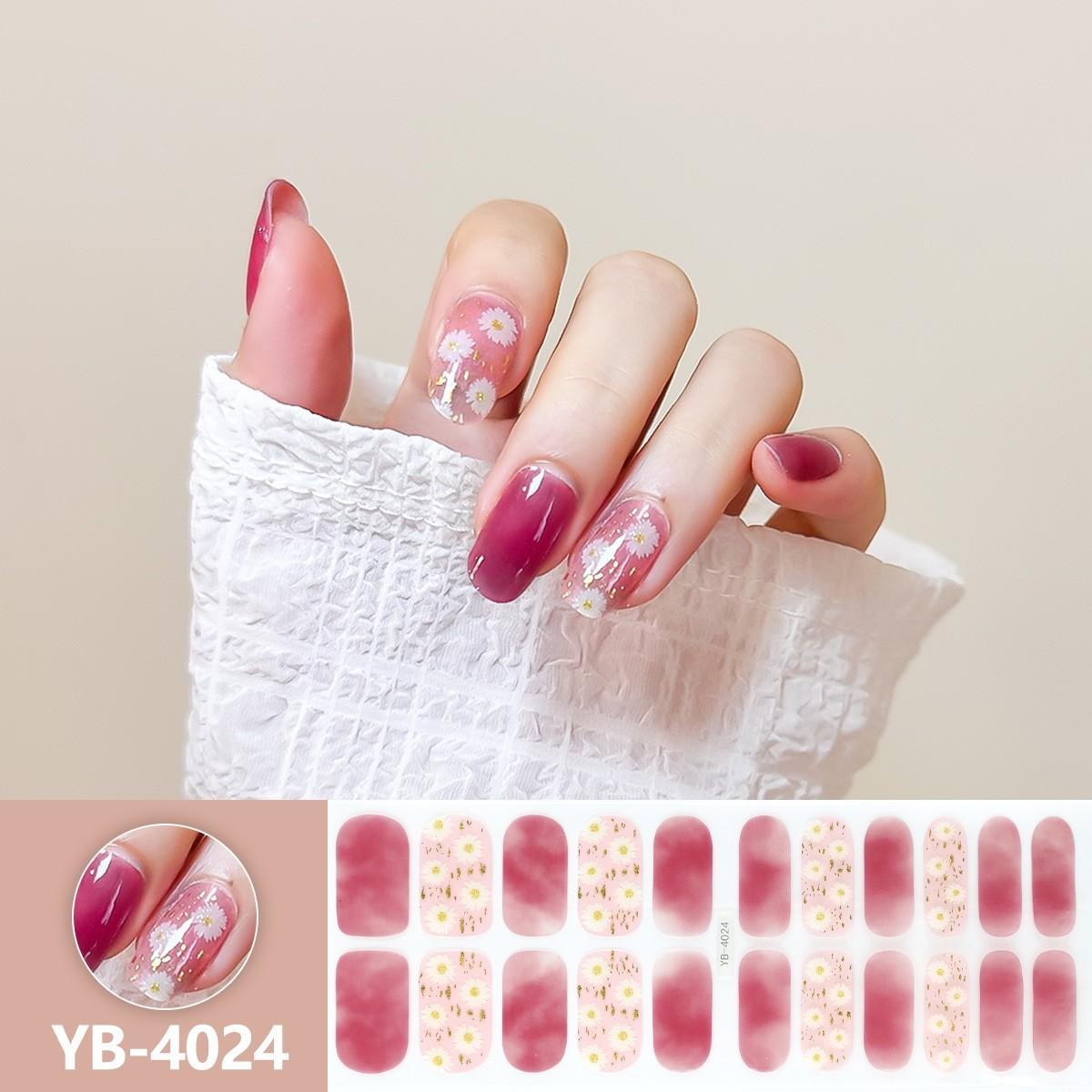 UV Semi-Uitgeharde Gel Nagelfolie Stickers Strips French Langdurig Volledige Dekking LED Gel Semi-Uitgeharde Nagel Gliders voor Nagelverlenging