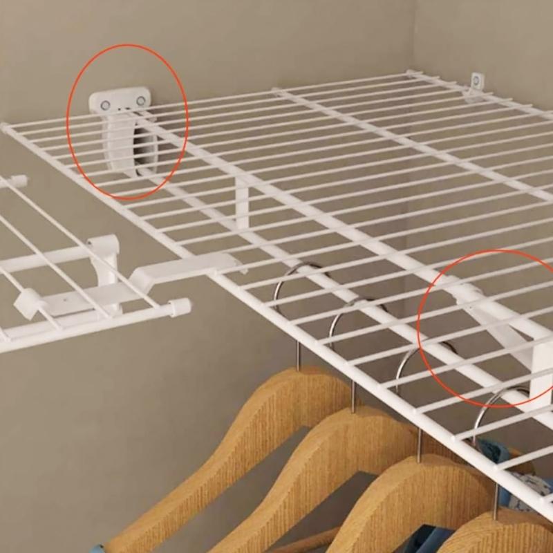 4lots Epoxy Coated Shelf Support Brackets Reinforced Stainless Steel Brackets for Wire Shelving Secure Mounting