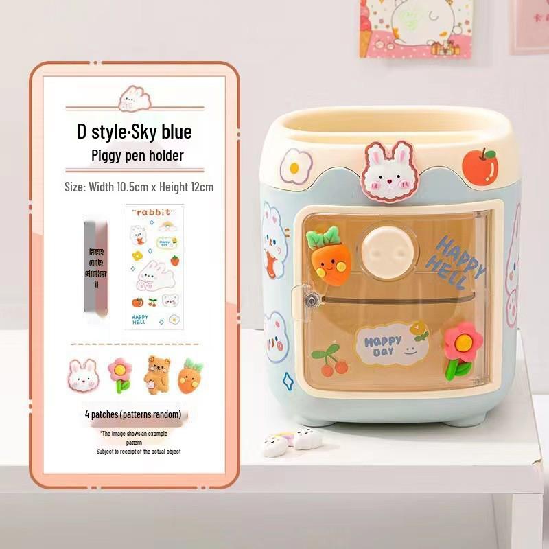 Multifunctional Cute Cartoon Pen Holder for Kids - Desktop Storage Box