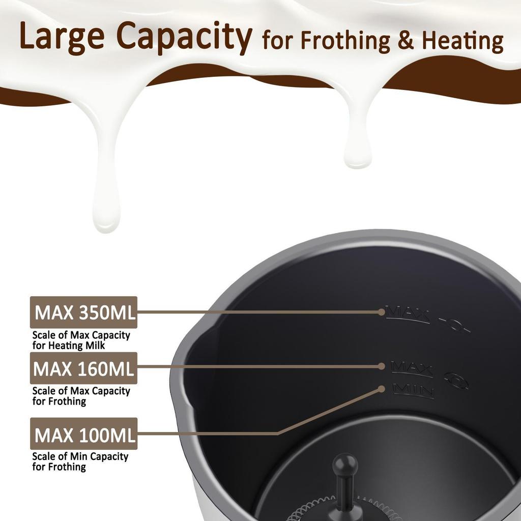 Electric Milk Frother and Heater: Automatic Foam Machine for Households 2025