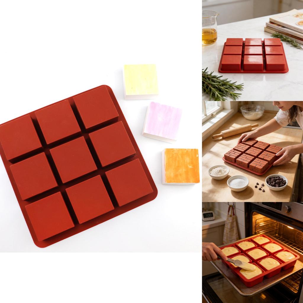 Silicone Rectangular Cake Mold For Baking Making With Nonstick Surface For Kitchen Use