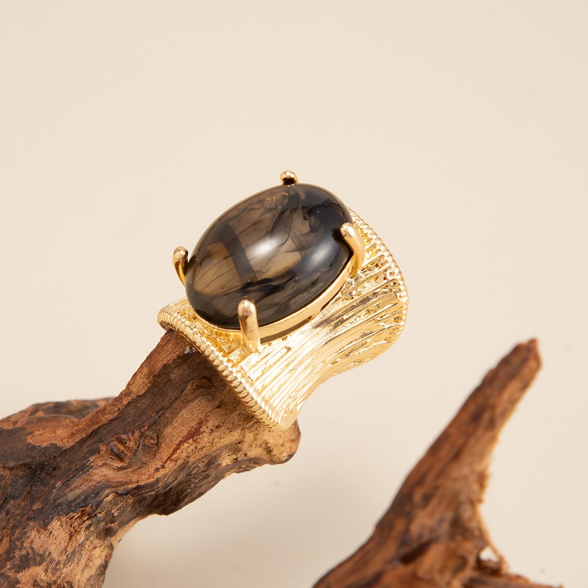 

DIEZI Fashion Resin Acrylic Geometric Finger Rings For Women Girls Men 5 Colors Irregular Knuckle Gem Stone Joint Ring Jewelry