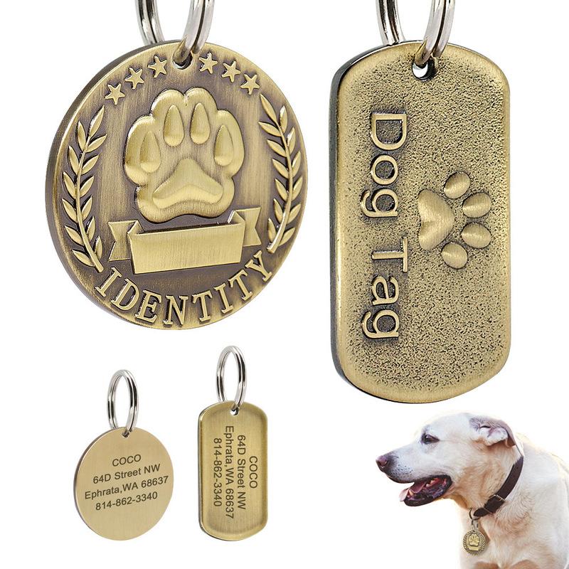 Personalized Address Tags For Dogs Id Tags Dog Tag Free Engraved Custom Dog Collar Cats Dog Name Tag Pet Id Anti-lost Nameplate