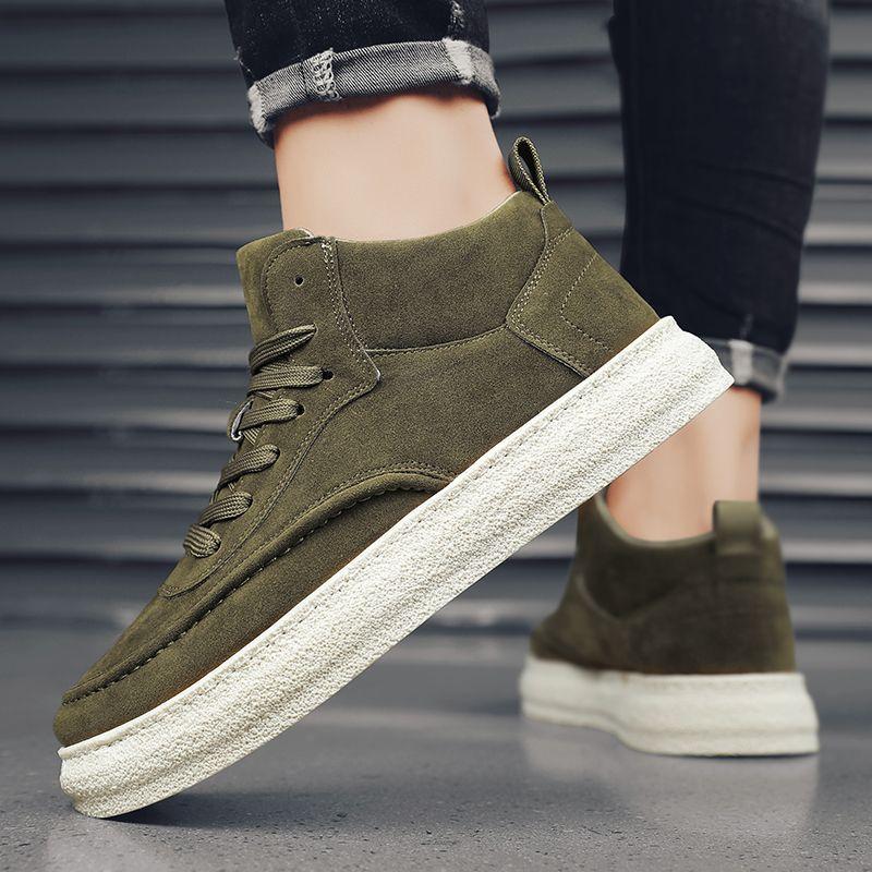 Men's shoes retro new platform fashion sports casual shoes trend versatile men's wear-resistant non-slip outdoor tooling shoes