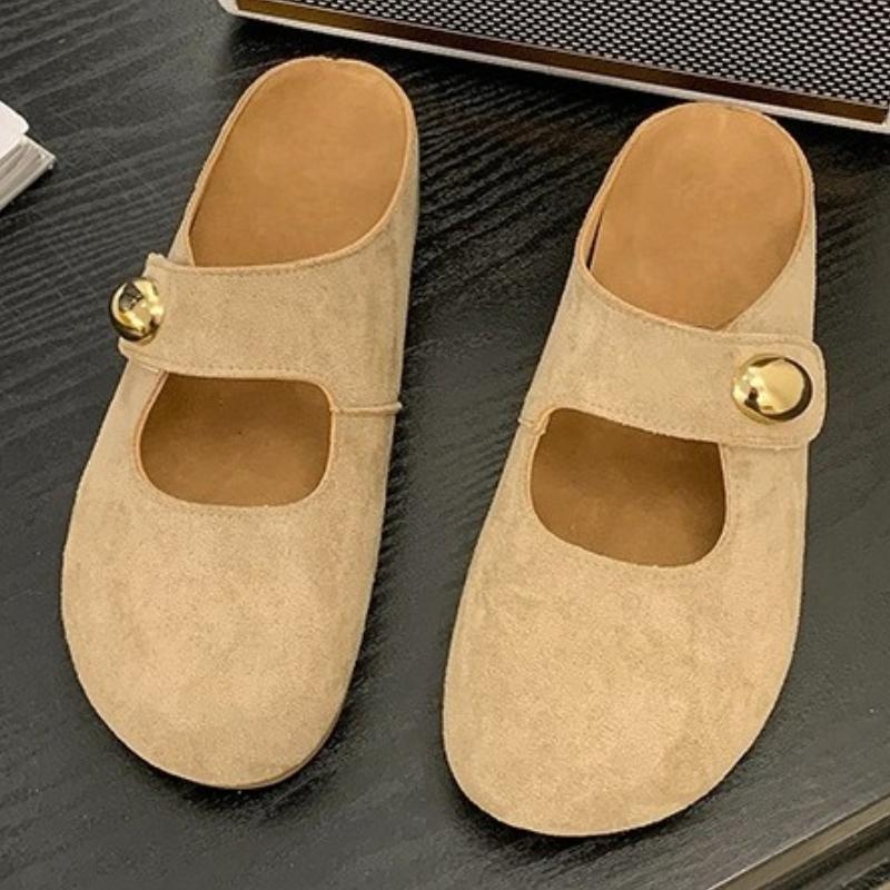 

Fashion Designer Women s Flats Slippers Elegant Mules Shoes 2025 Trend Summer Walking Cozy Flip Flops Fad New Dress Zapatillas De Mujer 40 хаки