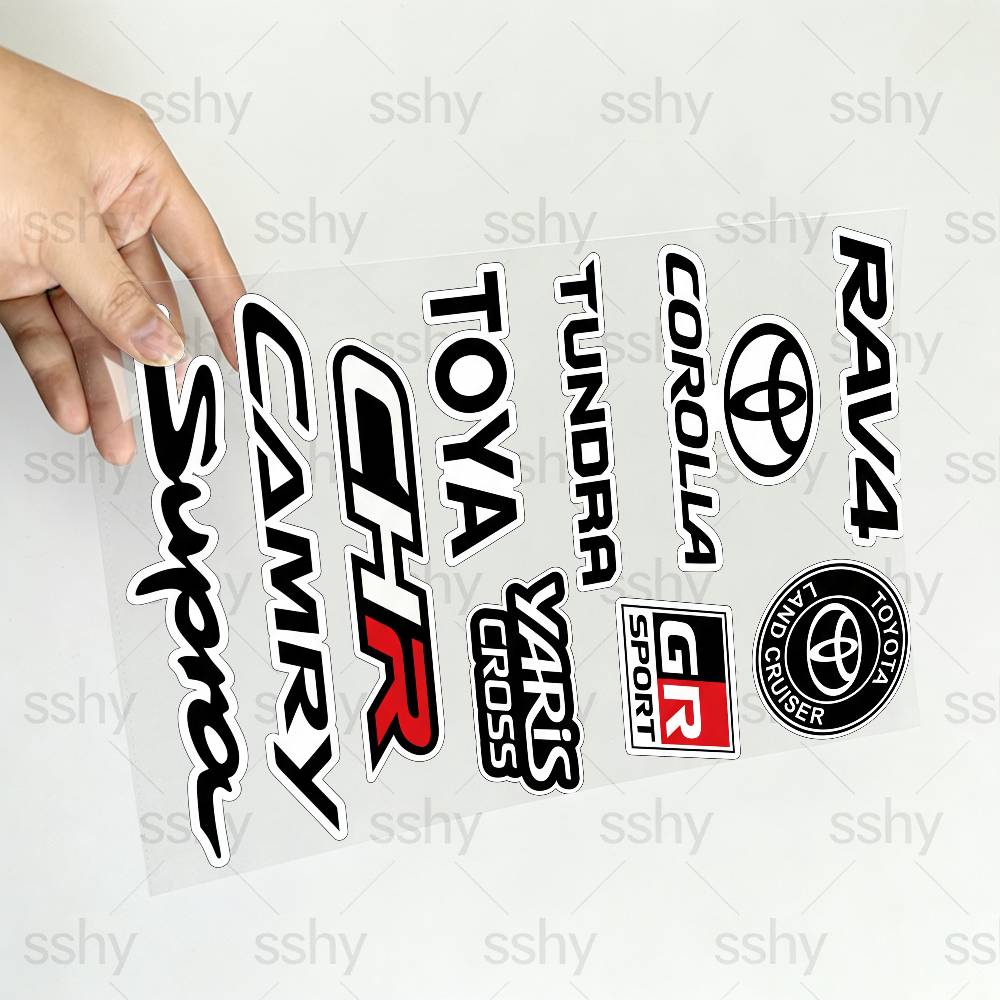 FOR TOYOTA TRO GR Fashion Universal Scratch Resist Reflective Waterproof Stickers For Auto Motorcycle Helmet Mug Refrigerator