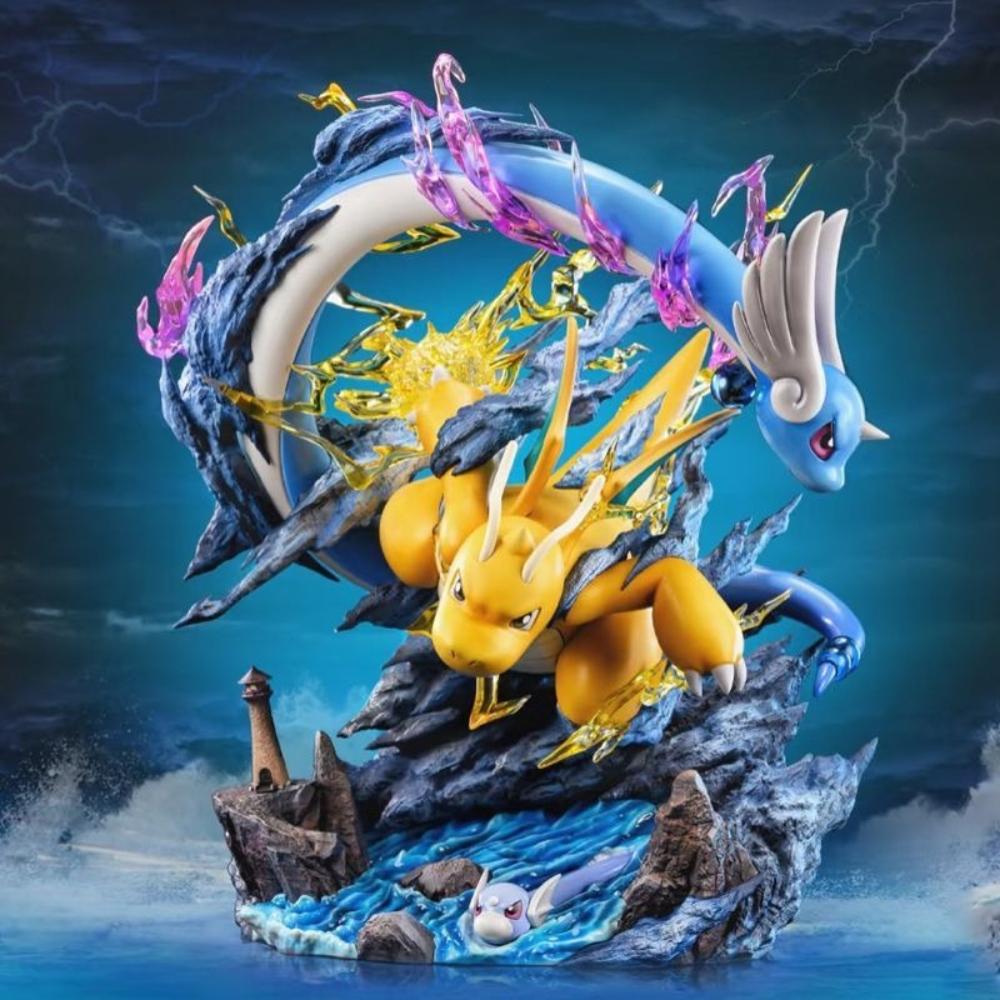 

Pokmon Fantasy House Dragonite Evolution Group anime Family ode Table setup Favorite 11.81Inch/30cm Can be move PVC toys Gifts No box