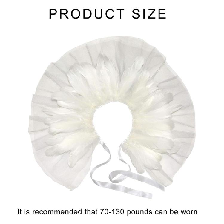 Women's Feather Double Layer Mesh Shrug Capes Shawl False Collar Witch Cosplay Costumes for Halloween Carnivals Party