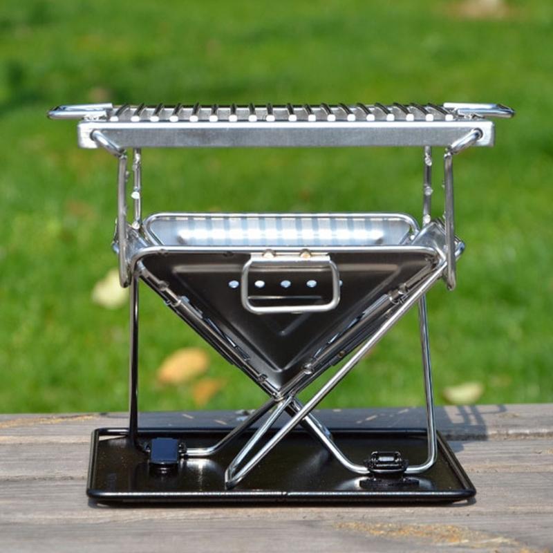 Wind Resistant Outdoor Folding Stove Stable Cooking Performancex When Folded Efficient Combustion Various Setting
