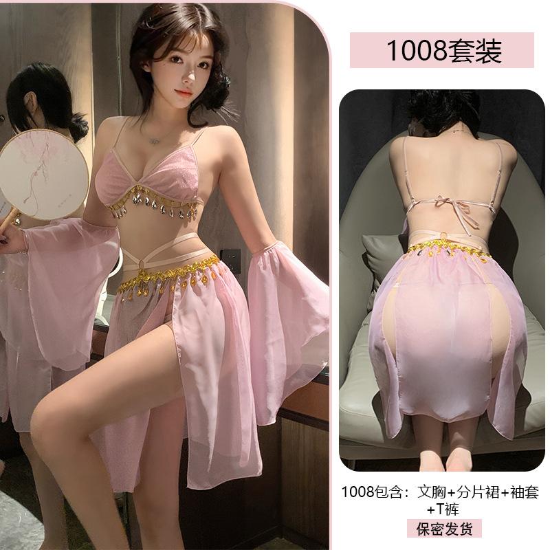 Sex underwear sexy exotic princess dunhuang flying hanfu ancient style split uniform suit