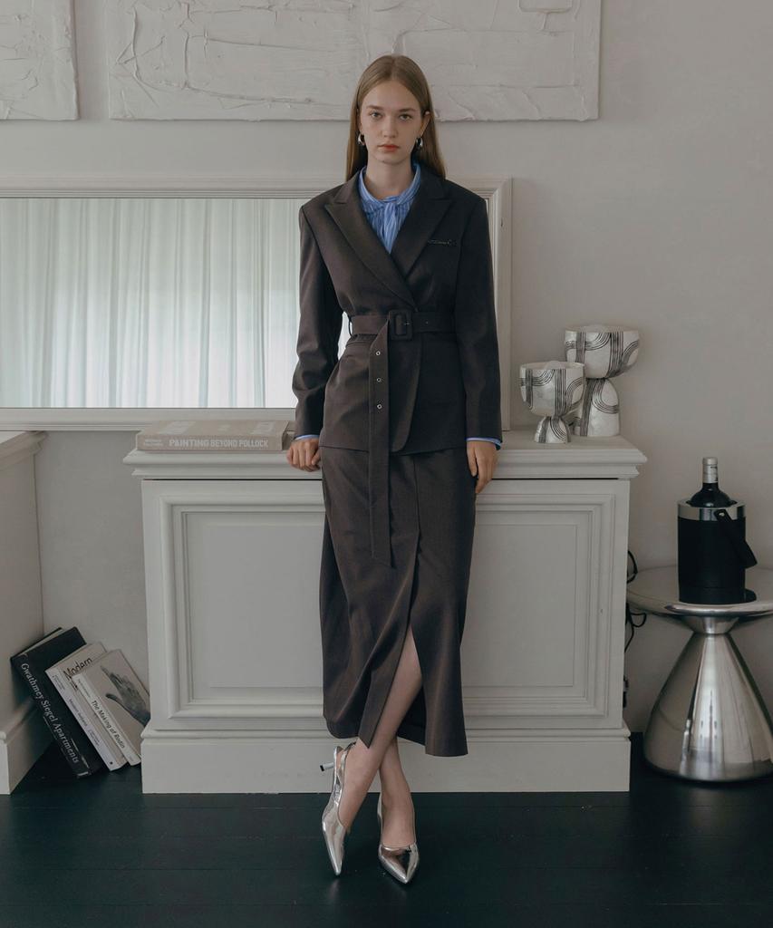 Illoje Lux Long Skirt (Gray)