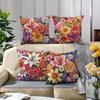 1/4pcs Floral Patterned Pillowcases for Cozy Decor Sofa Cushion Cover Home Bedroom Room Decoration