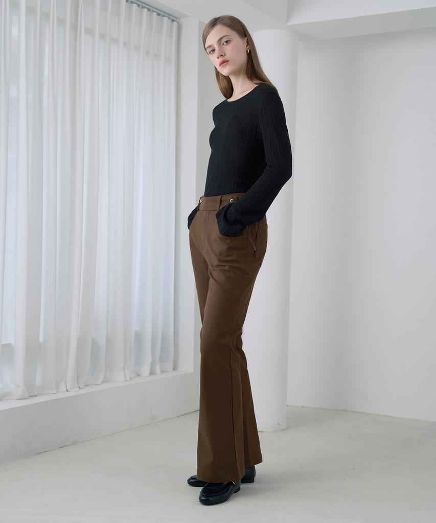JUCYJUDY Belted Bootcut Pants Jzpt621D