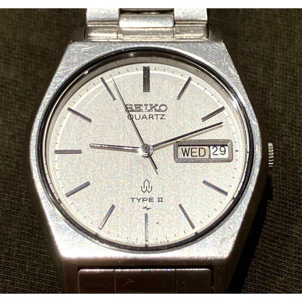 Used SEIKO QUARTZ TYPE II 7123-7080 Men's Watch Day-Date