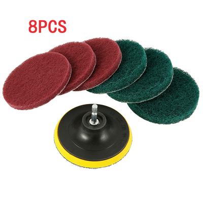 Electric Drill Brush Kit Power Scrubber For Tile Bathroom Kitchen Car Cleaning Polishing Pads Deep Cleaning 8-Piece  Tool Set