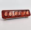 YIZHI New Design Glass Wooden Material Nixie Clock Desktop Clock In-12 Glow Digital Tube 6-Bit Nixie Clock for Study Table Decor