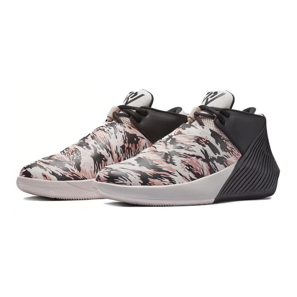 Jordan Why Not Zer0.1 Cushioning, Wear Resistant Mid top Children's Basketball Shoes Black White Teenagers AO9744-003