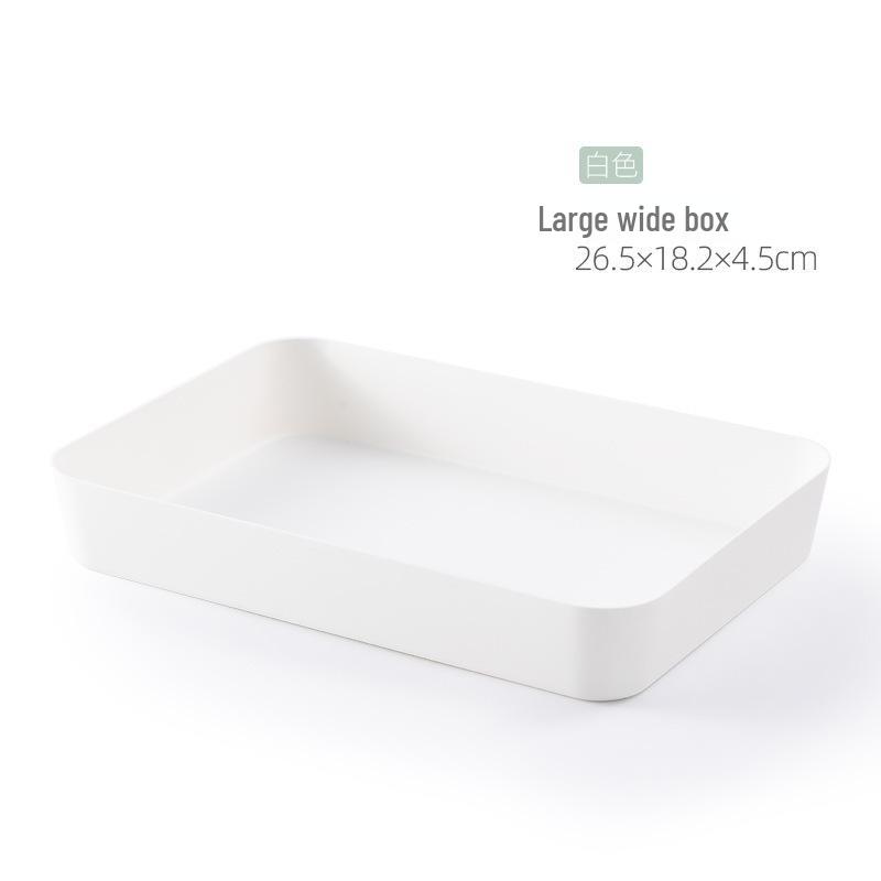 Stackable Frosted Plastic Storage Box with Dividers - Multi-purpose Organizer