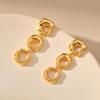 Stylish Minimalist Irregular Hollow Metal Statement Long Earrings