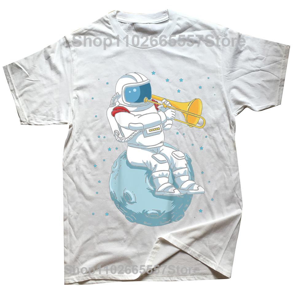 Funny Trombone Gift Jazz Music Marching Band T Shirts Graphic Cotton Streetwear Short Sleeve Birthday Gifts Summer Style Tshirt