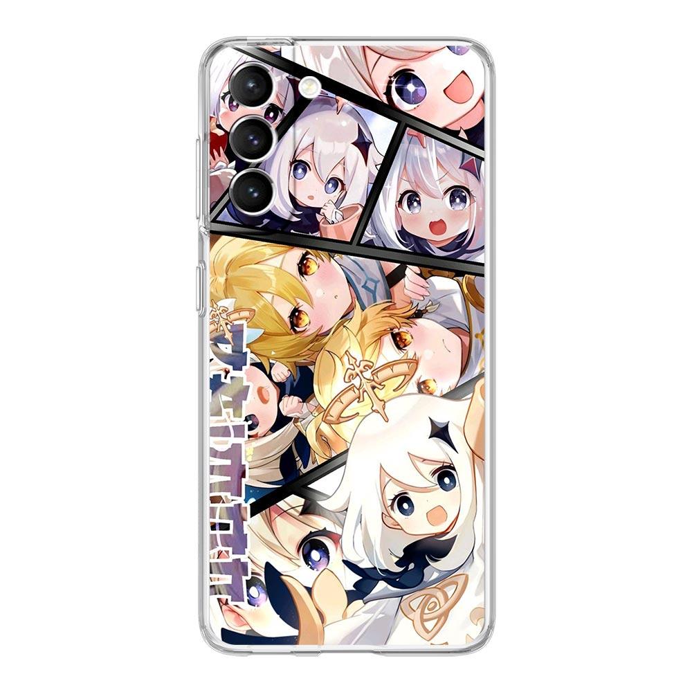 Etui na telefon dla Samsung Galaxy S24 Plus S23 S22 S21 S20 FE Ultra 5G S10 S10E S9 Miękkie Przezroczyste Etui Genshin impact ayato wanderer