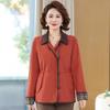 2025 Spring and Autumn Fashion Turn-Down Collar Jacket for Middle-Aged and Elderly Women