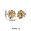 Exaggerated Big-name Personality, Black Edge Metal Feeling, Big Flower Stud Earrings, Dripping Oil, Women's Design Sense