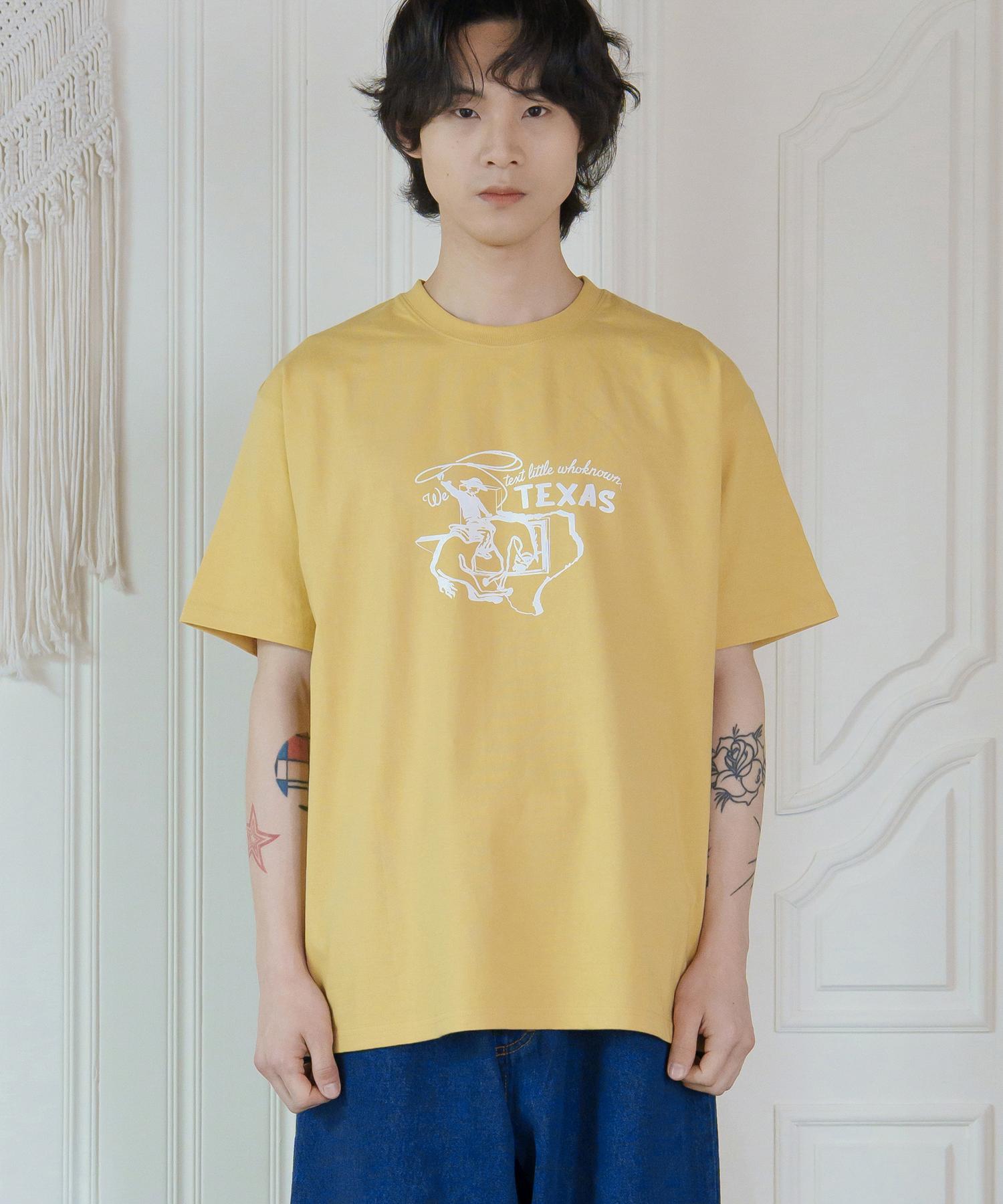 Camel Walk Texas Cowboy Short Sleeve T-Shirt (Mustard) Mustard/M