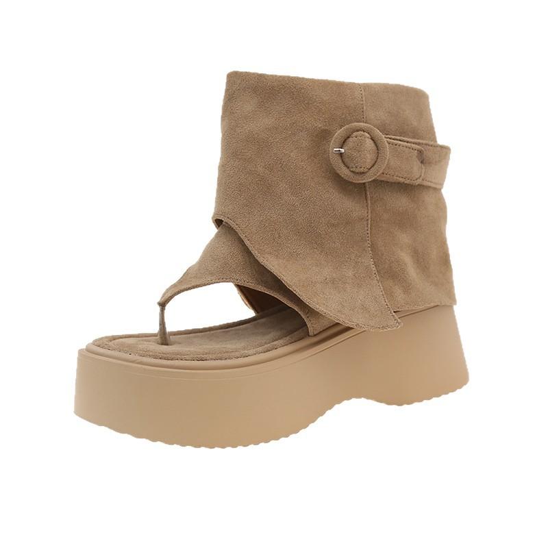 Hollow short boots women's summer pinch short trousers boots fried street Maillard cigarette boots niche toe thick-soled cool boots