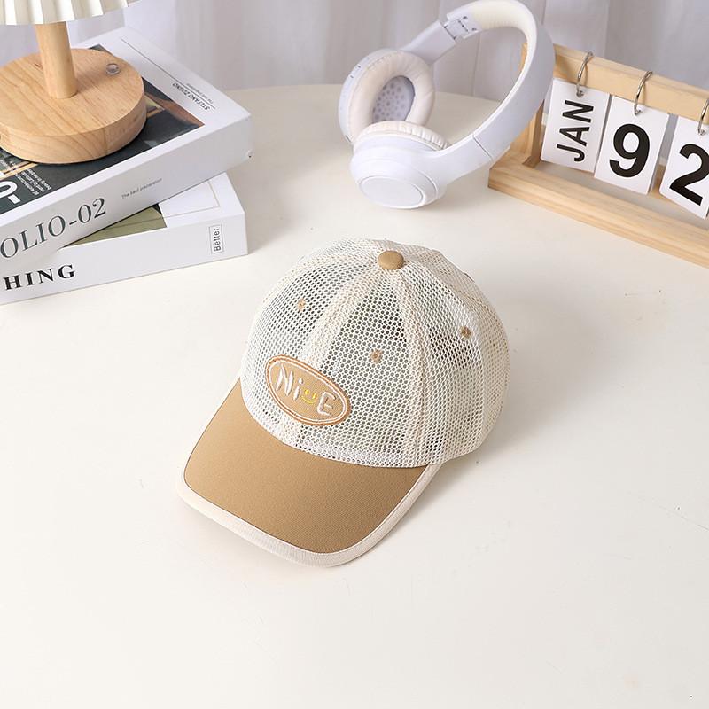 Summer Mesh Baseball Cap With Alphabet Letters For Kids Sun Protection And Breathability