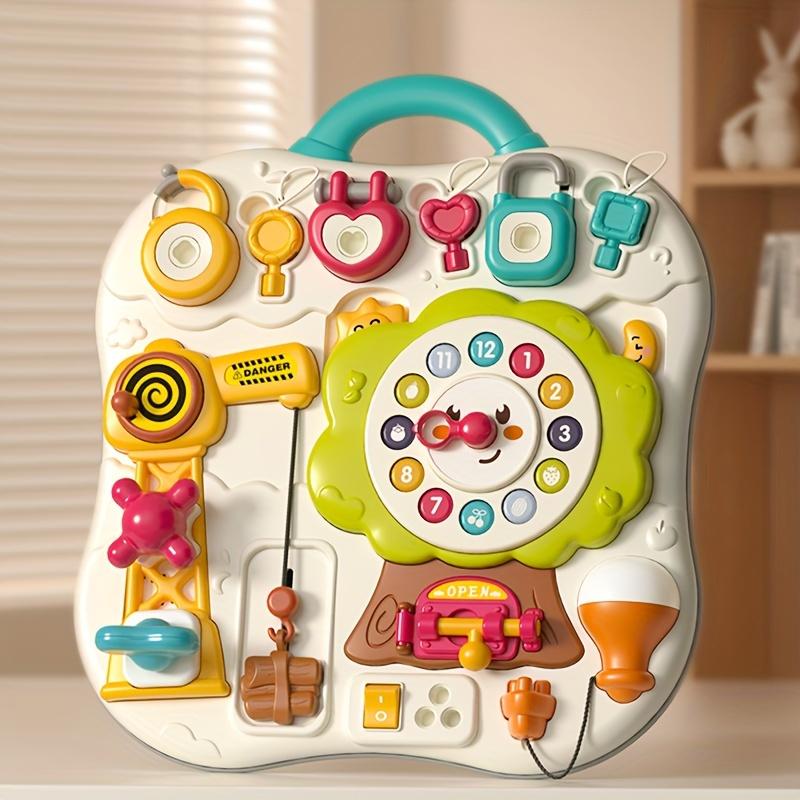 

Развивающий коврик для малышей, Активная доска с изучением причинно-следственных связей, Развитие мелкой моторики для детей от 0 до 3 лет