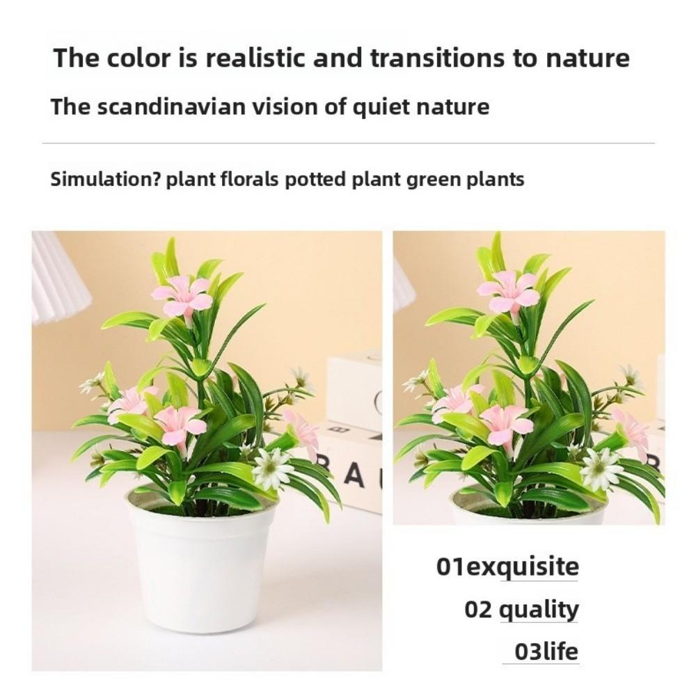 Photo Props Simulation Flowerpotted Multicolor Faux Bonsai  Indoor Outdoor