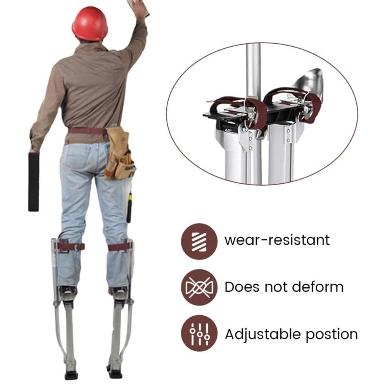 2 Pack Drywall Stilt Heel Brackets with Adjustable Positions for Multiple Use In High Wall Painting and Construction