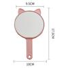 Handheld Cat Ear Makeup Mirror & Comb 2-in-1 Set, Portable DIY Vanity Kit for Girls & Travel