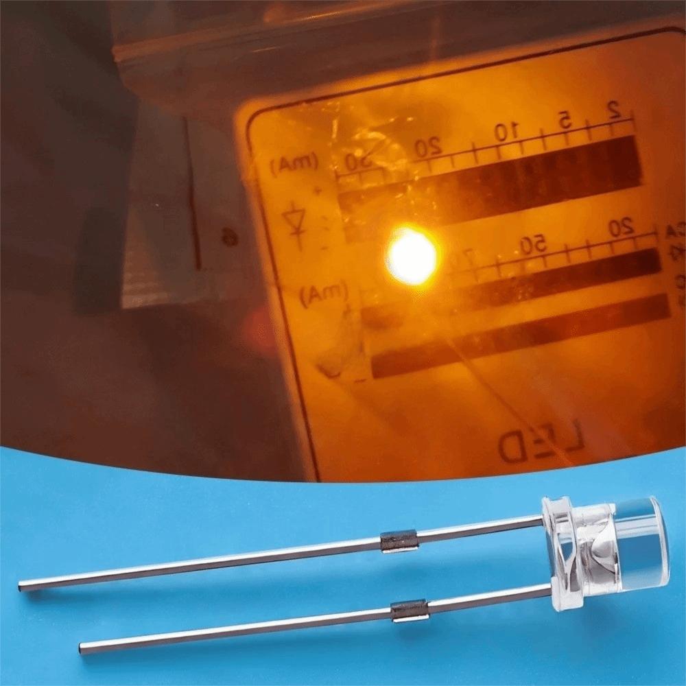 100Pcs Flat Top LED Light Diodes Ultra Bright LED Lamp Bulbs Light Emitting Bulbs  Ambient Lighting