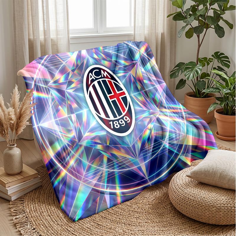AC Milan Theme blanket Soft Flannel Blanket Plush Throw Blanket Cozy Sofa Bed Blanket for Home Decor