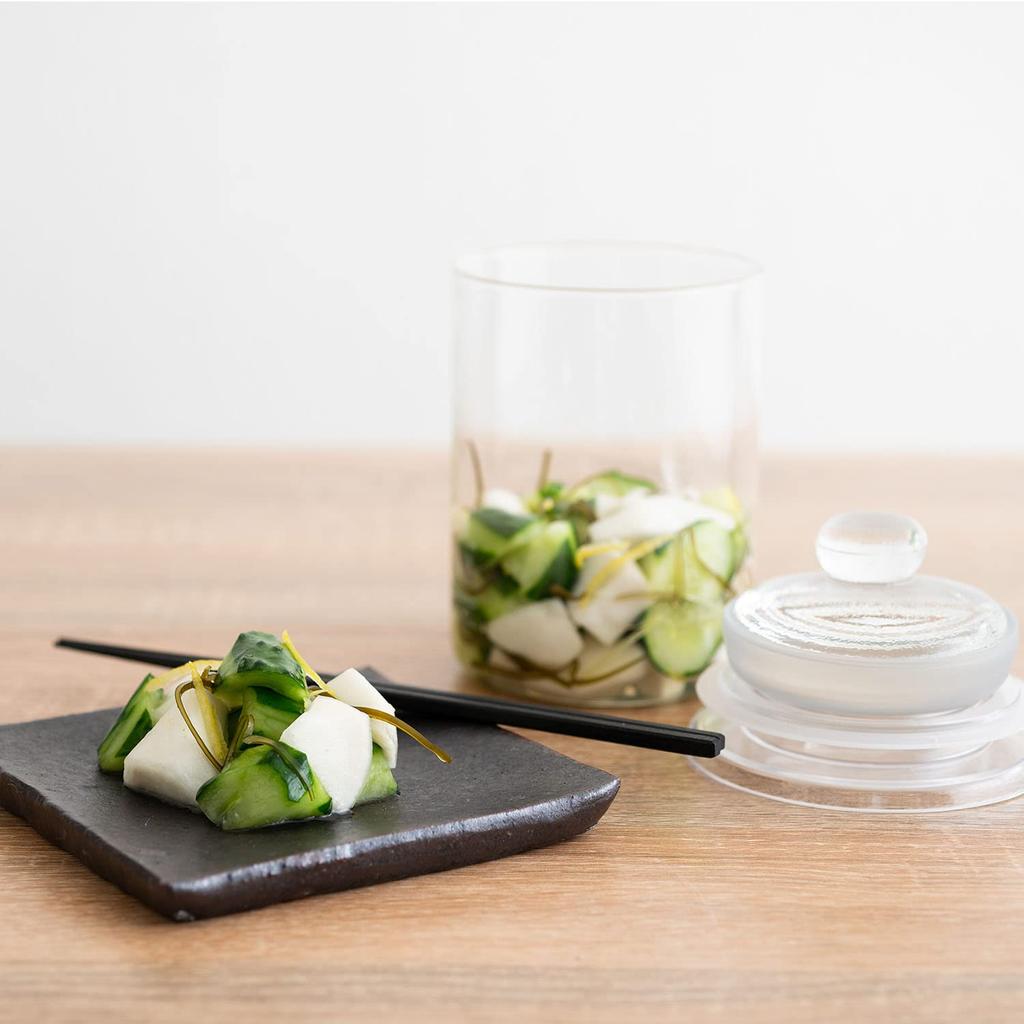 HARIO Pickle Glass Slim, 800ml Full Capacity, Clear, TGS-800-T
