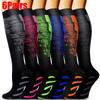 1/3/6 Pairs Sport Compression Stockings For Women Men Nursing Hiking Travel Flight Running Fitness Socks