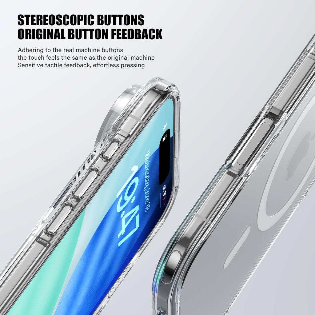 For iPhone Air Case Compatible with MagSafe Precise Cutouts TPU+PC Clear Phone Back Cover