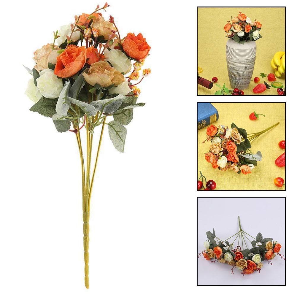 Bouquet Artificial Bouquet Fake Dried Flowers Orange