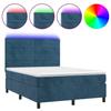 VidaXL Sommier à Lattes de Lit avec Matelas LED, Lit Rembourré, Lit Double, Lit Adulte de Chambre à Coucher Intérieur, 3136183