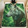 1Pc Mythicalcreatures Print Flannel Blanket, High Quality Comfortable for All Seasons, Home Decor, Warmth and Comfort, Perfect for Christmas Gifts