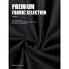 European sizes Men's Black T-Shirt with Russian Text Print  - Soft Stretch , Loose Fit Crewneck Streetwear Tee for Gym & Casual Wear