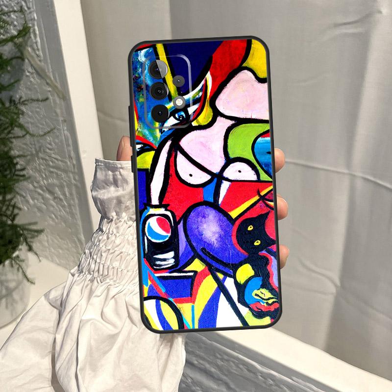 Picasso Abstract Art Painting Case For Samsung Galaxy A56 A36 A16 A06 A54 A34 A14 A13 A53 A12 A22 A32 A52 A35 A15 A55 A17