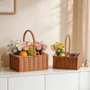 Handmade Rattan Woven Basket: Flower Vase, Storage, Fruit Gift, & Egg Holder