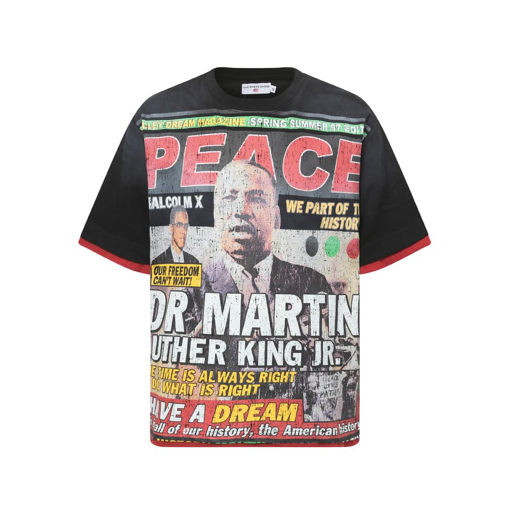 2025 Amerikanische trendige Marke Vall gewaschen alt bedrucktes kurzärmeliges Hip-Hop lockeres Streetwear-T-Shirt für Männer und Frauen