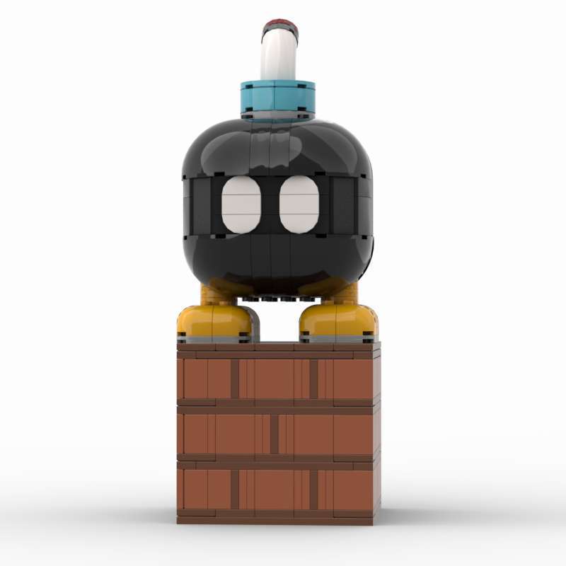 408-Piece Moc Building Block Model Of A Large Bomb Man, Including A Base, Cartoon Characters, Children'S Toys, And Birthday Gift