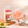 Przenośny plastikowy kubek na sałatkę z widelcem i pokrywką na owoce, warzywa, jogurt 800 ml